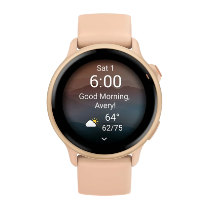Фитнес-трекер Garmin vivoactive 6, силиконовый ремешок цвета «розовый рассвет»