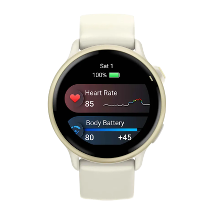 Фитнес-трекер Garmin vivoactive 6, силиконовый ремешок цвета кости