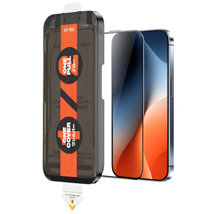 Защитное стекло Remax ES-01 для iPhone 16 Pro Max (С черной рамкой)