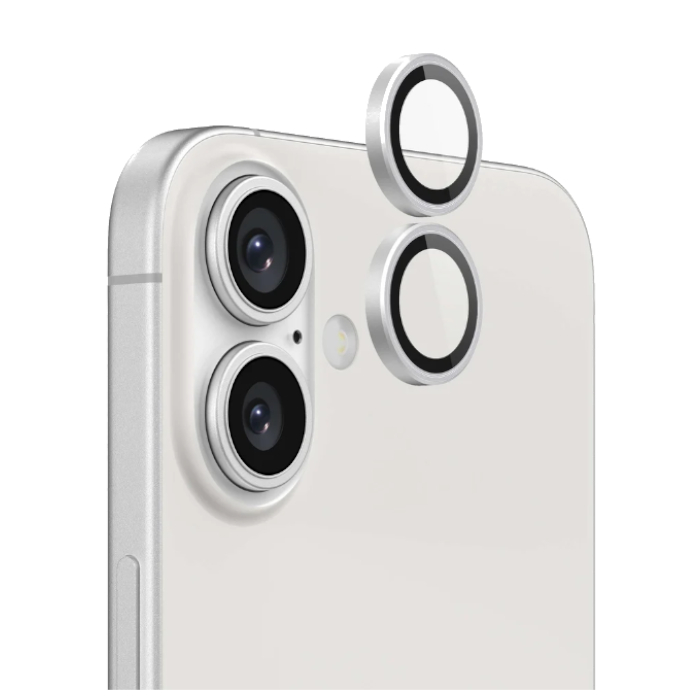 Защитное стекло Remax на линзы камер для iPhone 16/16 Plus (С белой рамкой)