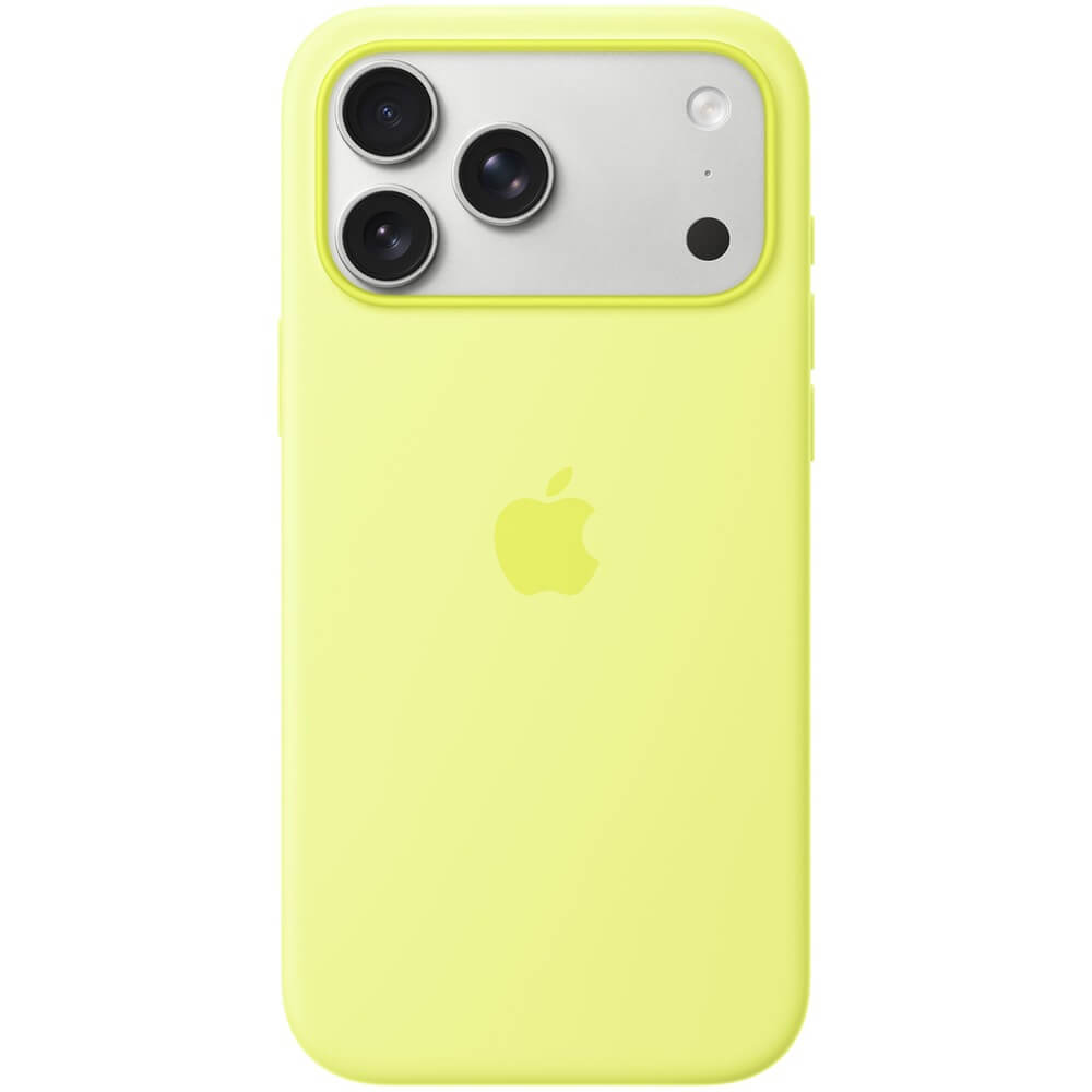 Чехол Apple для iPhone 17 Pro Max Silicone Case MagSafe неоново-жёлтый