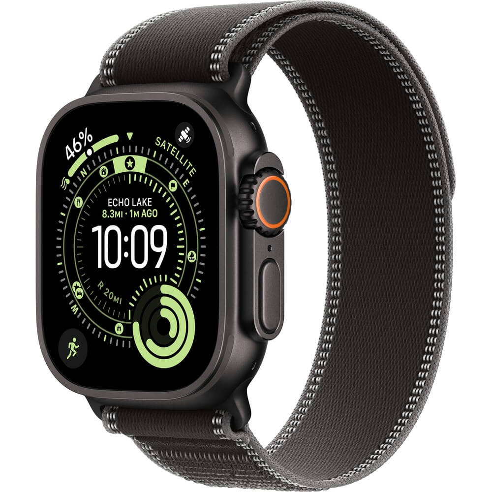 Смарт-часы Apple Watch Ultra 3 49 мм Black, M/L ремешок чёрный Trail Loop