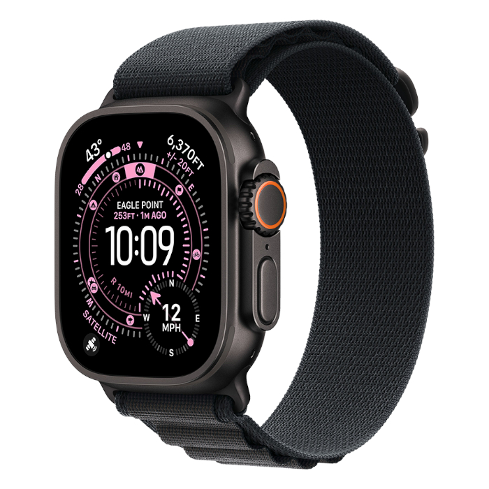 Часы Apple Watch Ultra 3 GPS 49 мм  корпус черный титан (Black Titanium)  ремешок Alpine  цвет: черный (Black)  размер: L