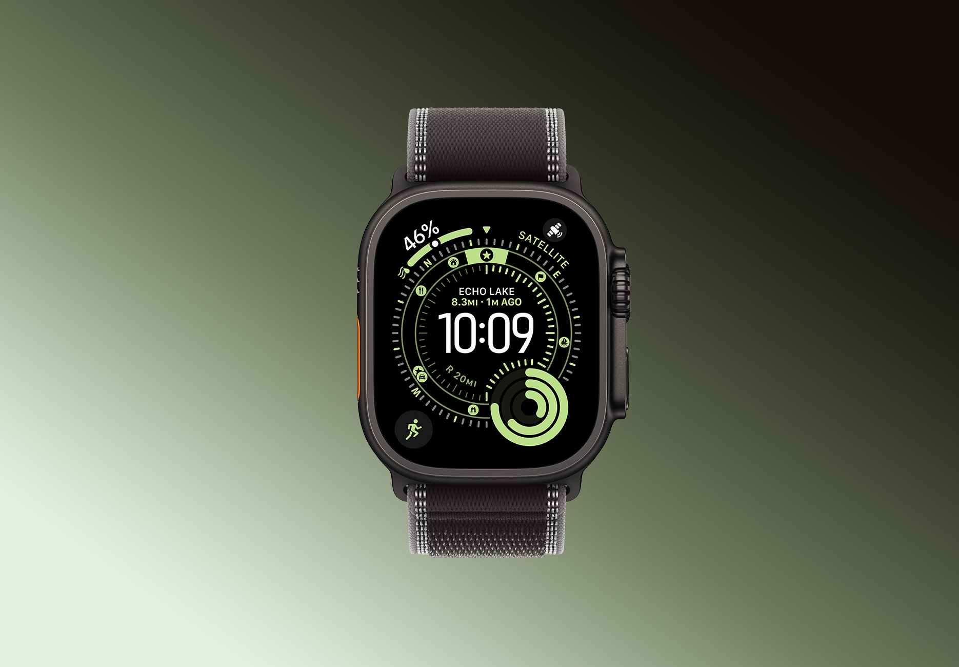 Часы Apple Watch Ultra 3 GPS 49 мм  корпус черный титан (Black Titanium)  ремешок Trail  цвет: черный/угольный (Black/Charcoal)  размер: S/M