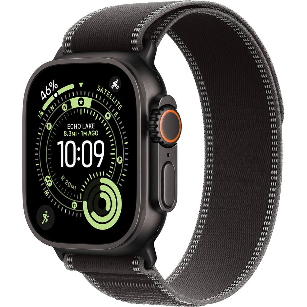 Смарт-часы Apple Watch Ultra 3 49 мм Black, S/M ремешок чёрный Trail Loop