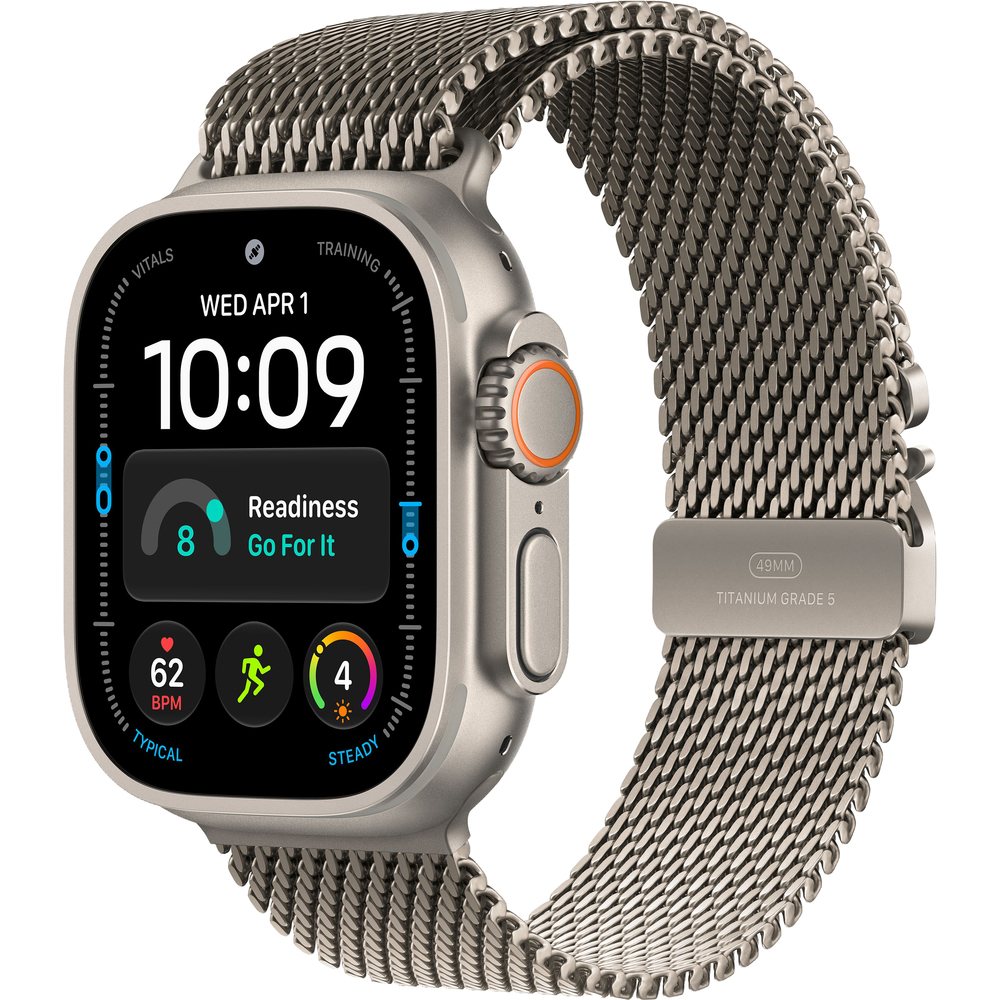Смарт-часы Apple Watch Ultra 4 49 мм LTE Natural, L ремешок миланская петля титан