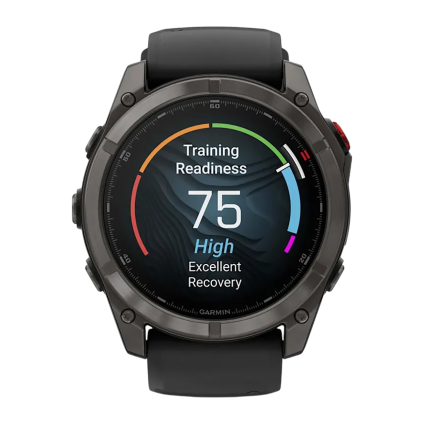 Спортивные часы Garmin fenix 8 Pro, 51 мм, AMOLED, титан с DLC, сапфир, силиконовый ремешок цвета «чёрный/серый»