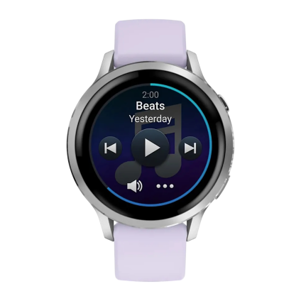 Спортивные часы Garmin Venu 4, 41 мм, силиконовый ремешок цвета «барвинка»